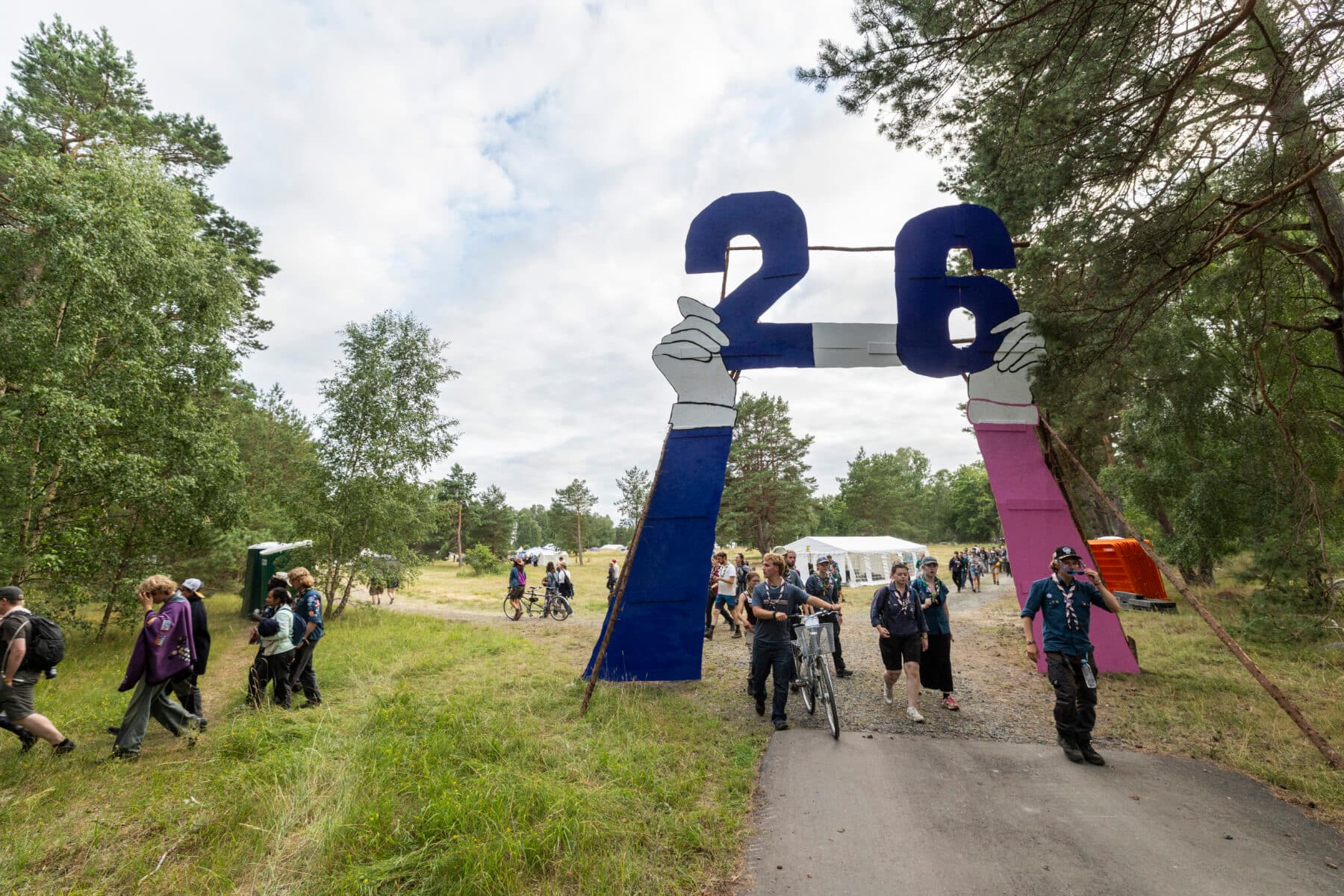 20260724 Funktionärsinvigning på scoutlägret Jamboree 26 utanför Kristianstad. Foto: Magnus Fröderberg/Scouterna
